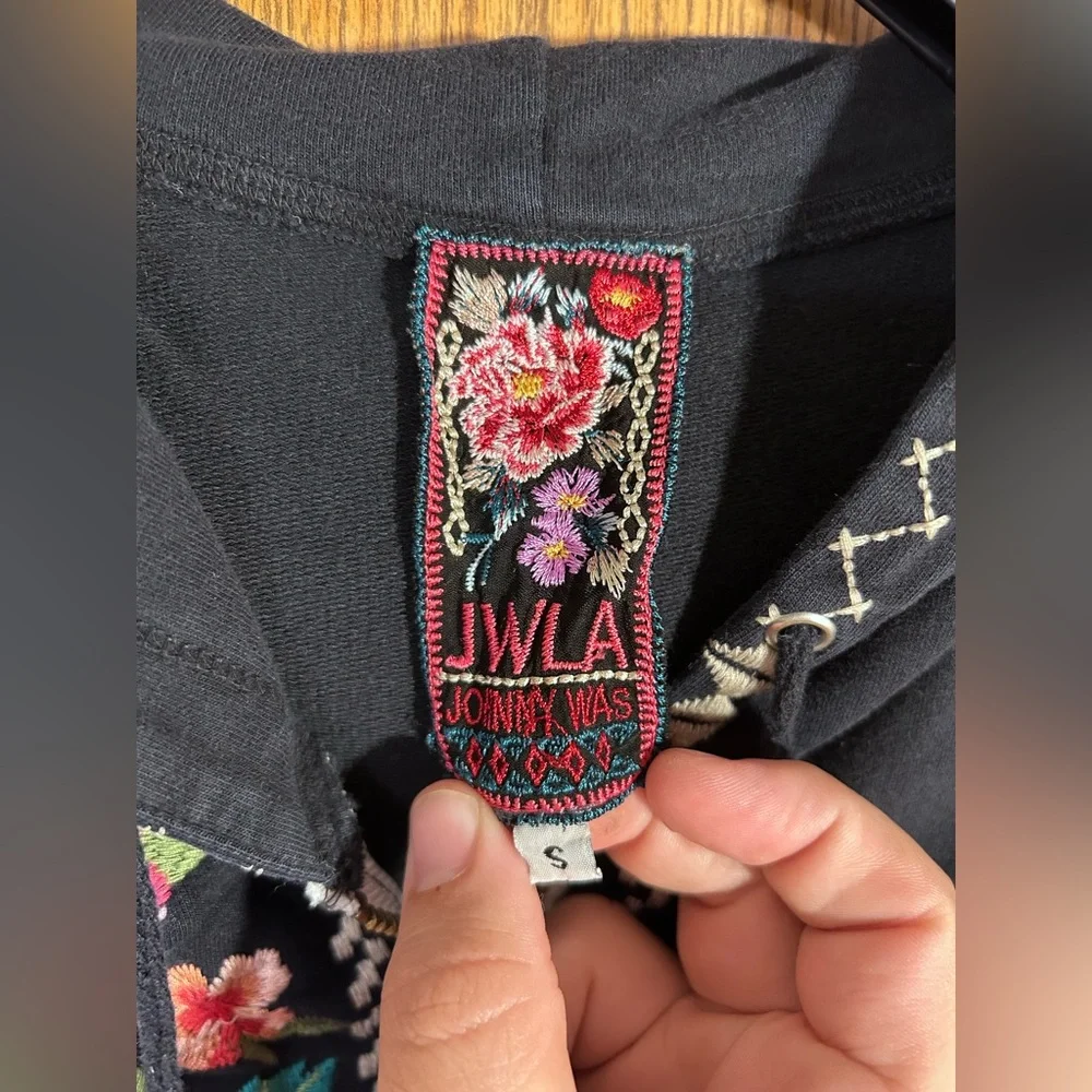 Johnny Was Dorana Embroidered Full Zip Floral Hoodie - Picture 3 of 6